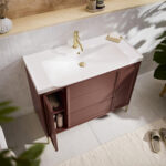 Scudo Bota Freestanding 1000mm Vanity Unit & Basin Earth Red