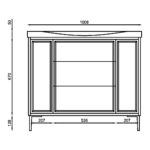 Scudo Bota Freestanding 1000mm Vanity Unit & Basin Earth Red