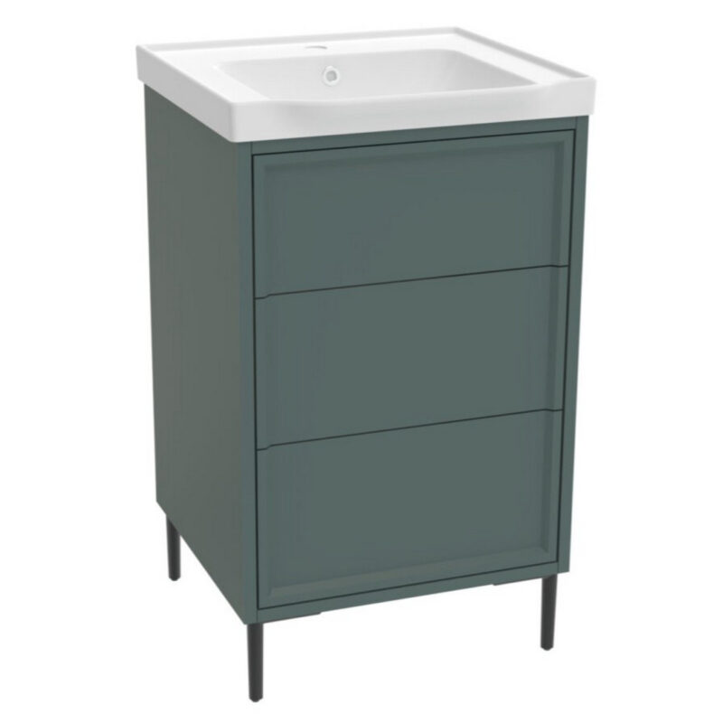 Scudo Bota Freestanding 500mm Vanity Unit & Basin Parisian Green