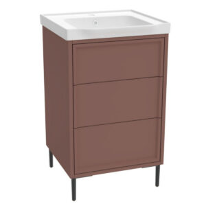Scudo Bota Freestanding 500mm Vanity Unit & Basin Earth Red