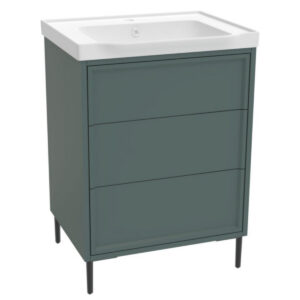 Scudo Bota Freestanding 600mm Vanity Unit & Basin Parisian Green