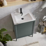 Scudo Bota Freestanding 600mm Vanity Unit & Basin Parisian Green