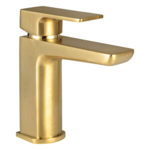 Scudo Muro Brushed Brass Basin Mono Mixer