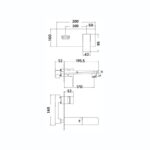 Scudo Muro Wall Mounted Basin & Bath Filler Tap Brushed Brass