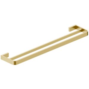 Scudo Roma Double Towel Rail Brushed Brass