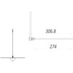Scudo S8 8mm Clear Glass Brushed Brass Flipper Panel