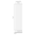 Scudo Bravo 1800 x 476mm Vertical Double Panel Radiator Anthracite