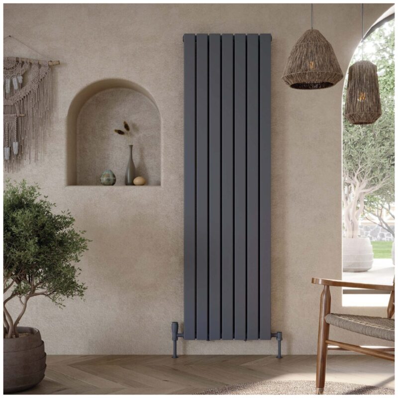 Scudo Bravo Double Designer Radiator 1800 x 476mm White Scudo Bravo Double Designer Radiator 1800 x 476mm White