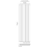 Scudo Bravo Double Designer Radiator 1800 x 476mm White