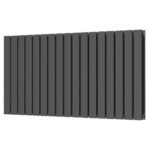 Scudo Bravo 600 x 1158mm Horizontal Double Panel Designer Radiator Anthracite