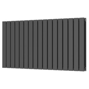 Scudo Bravo 600 x 1158mm Horizontal Double Panel Designer Radiator Anthracite