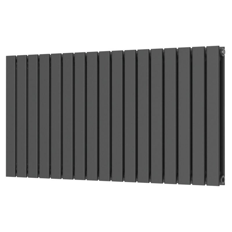Scudo Bravo 600 x 1158mm Horizontal Double Panel Designer Radiator Anthracite Scudo Bravo 600 x 1158mm Horizontal Double Panel Designer Radiator Anthracite