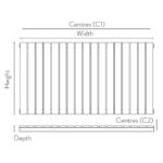 Scudo Bravo 600 x 614mm Single Designer Radiator White