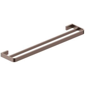 Scudo Monza Double Towel Rail Brushed Bronze