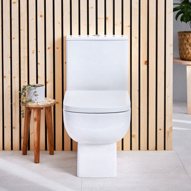 Scudo Choices 600 Short Projection Open Back Pan with Cistern & Soft Closing Seat