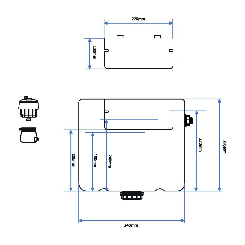 Scudo Concealed Cistern with Side Inlet