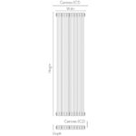 Scudo 2 Column Vertical Designer Radiator 1800 x 335mm Anthracite