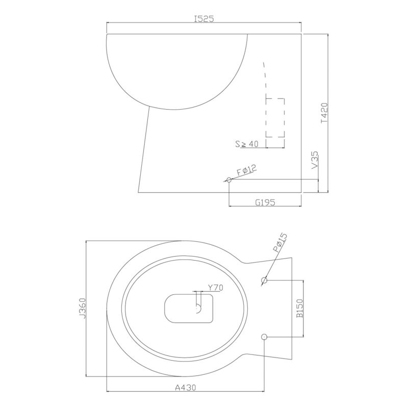 Scudo Pronto Back to Wall Pan & Seat