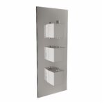 Scudo Triple Square Handle 2 Outlet Concealed Shower Valve