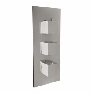Scudo Triple Square Handle 2 Outlet Concealed Shower Valve