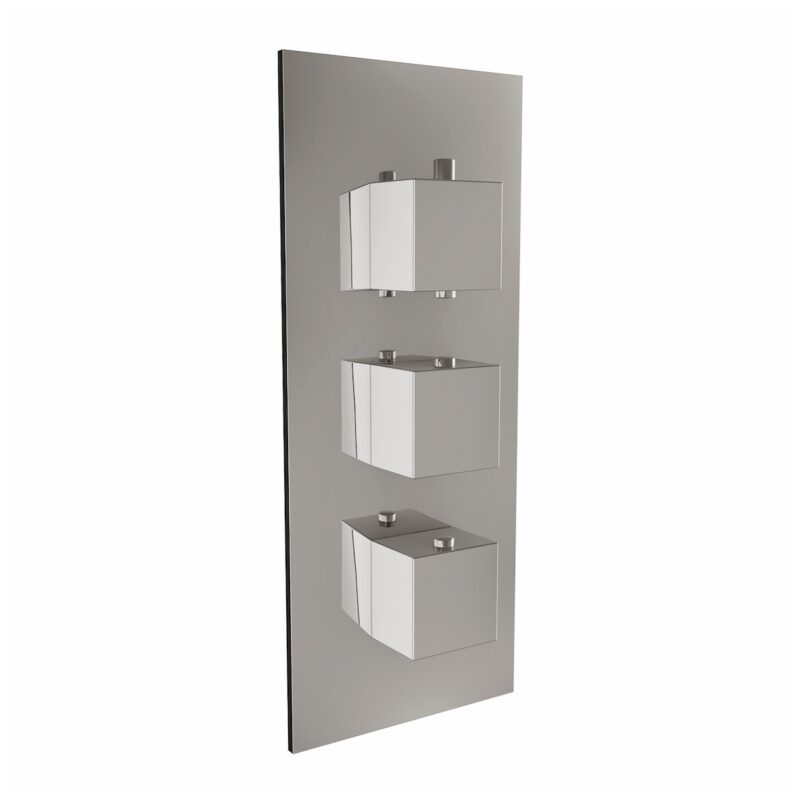 Scudo Triple Square Handle 2 Outlet Concealed Shower Valve