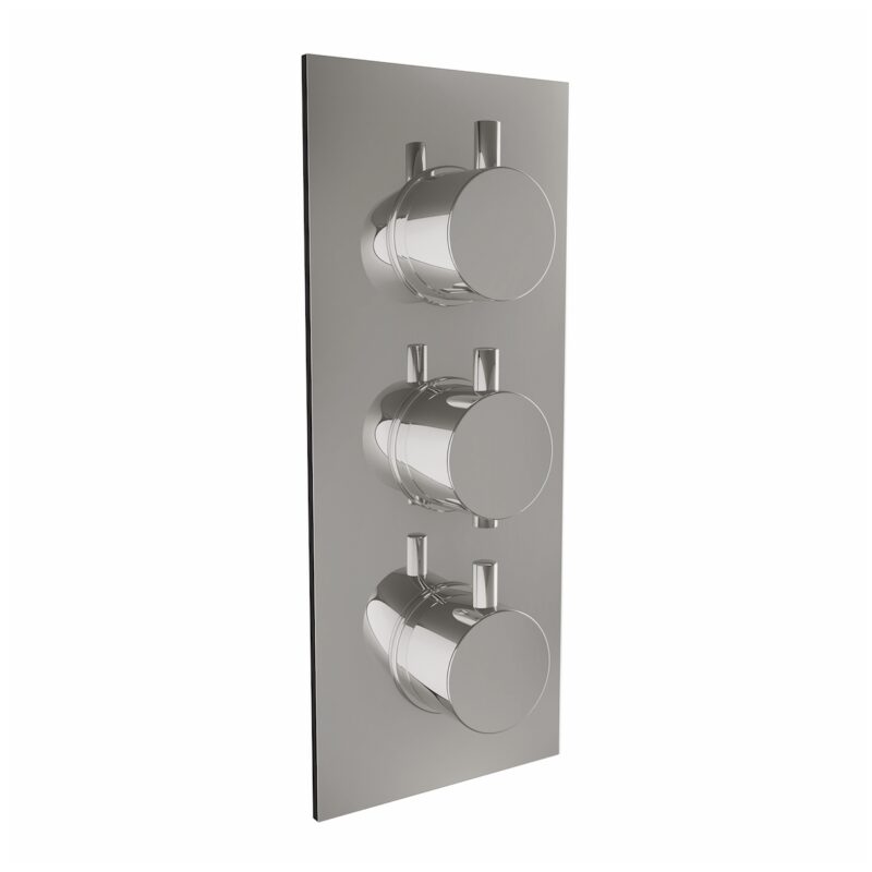 Scudo Triple Oval Handle 2 Outlet Concealed Shower Valve