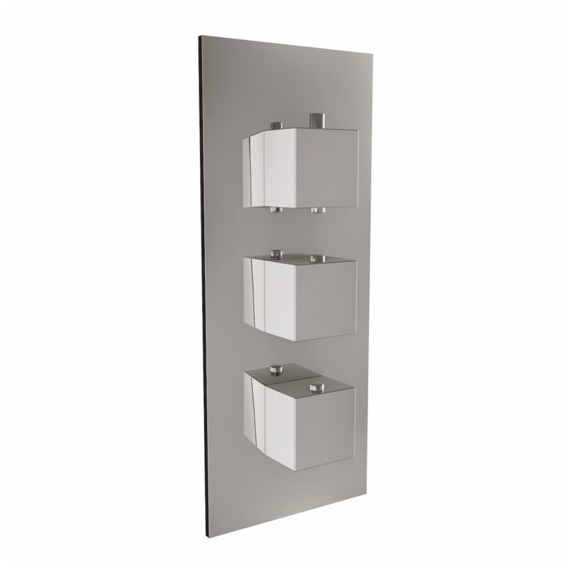 Scudo Triple Square Handle 3 Outlet Concealed Shower Valve