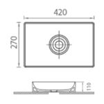 Scudo Stance 420mm Countertop Basin