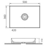 Scudo Stance 500mm Countertop Basin