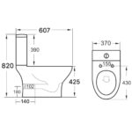 Scudo Deia Rimless Open Back WC Pan 425mm