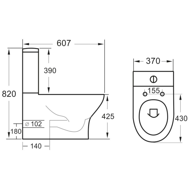 Scudo Deia Close Coupled Cistern & Fittings