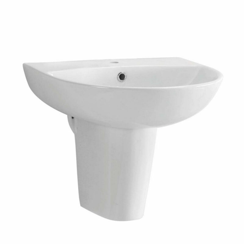 Scudo Deia / Belini 550mm Basin & Semi Pedestal Scudo Deia / Belini 550mm Basin & Semi Pedestal
