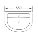Scudo Deia / Belini 550mm Basin & Semi Pedestal