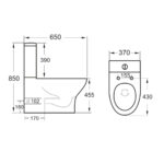 Scudo Deia Rimless Comfort Height Closed Back Pan with Cistern & Soft Closing Seat