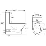 Scudo Deia Rimless Comfort Height Closed Back WC Pan 455mm