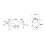 Scudo Deia Rimless Wall Hung Pan & Soft Closing Seat