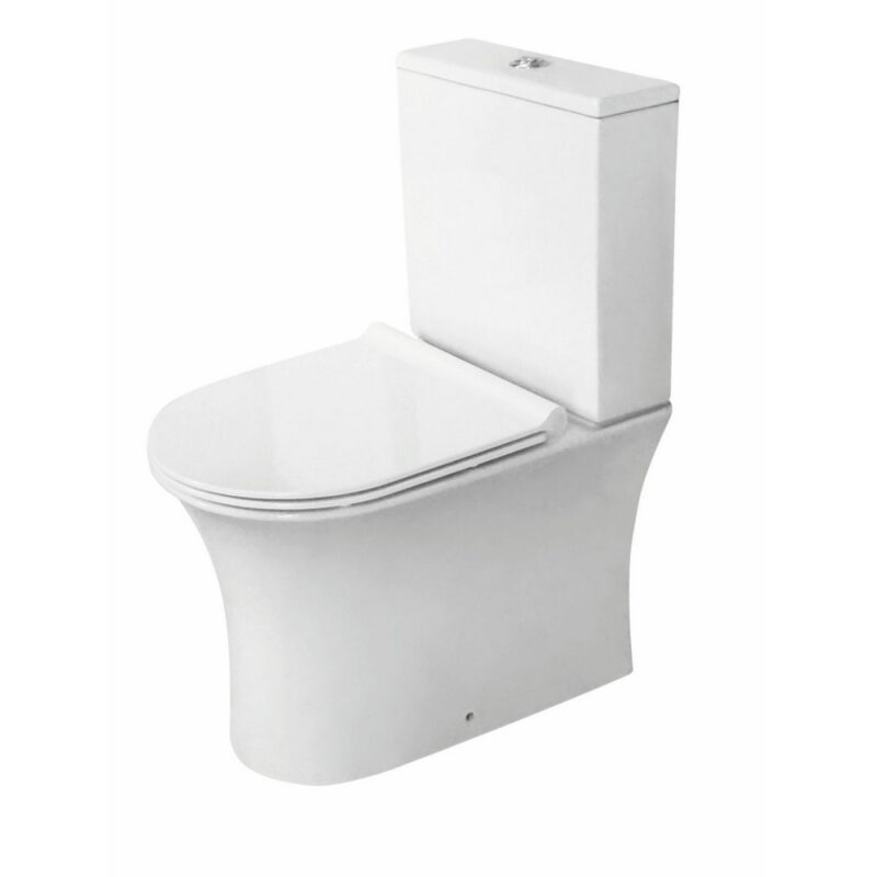 Scudo Deia Rimless Closed Back Pan with Cistern & Soft Closing Seat Scudo Deia Rimless Closed Back Pan with Cistern & Soft Closing Seat