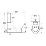 Scudo Deia Rimless Closed Back Pan with Cistern & Soft Closing Seat