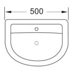 Scudo Deia / Belini 500mm Basin & Pedestal