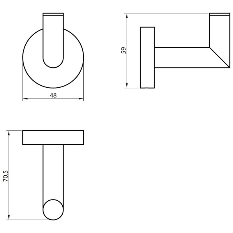 Scudo Delta Robe Hook