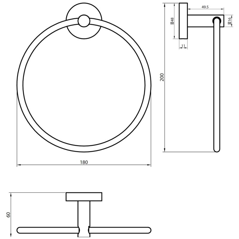 Scudo Delta Towel Ring