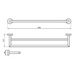 Scudo Delta Double Towel Bar