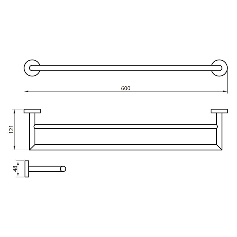 Scudo Delta Double Towel Bar