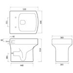Scudo Denza Back To Wall Pan Toilet Pan