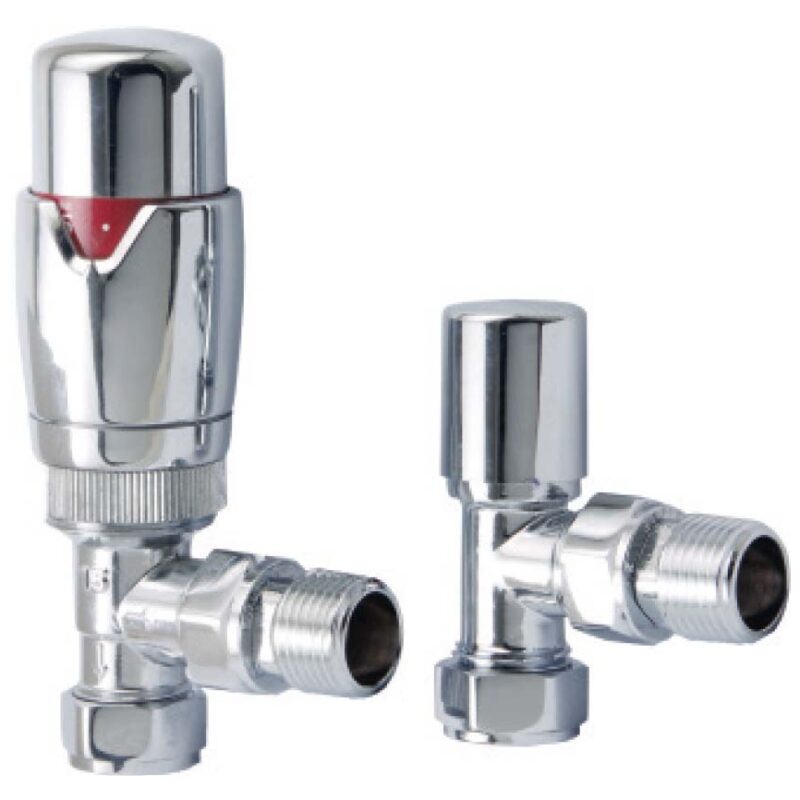 Scudo Designer TRV Angled Radiator Valves Chrome