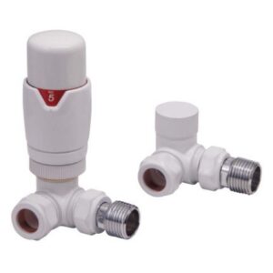 Scudo Designer TRV Corner Radiator Valves White