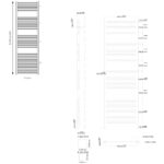 Scudo Simona Designer Chrome Towel Rail 500 x 1600mm
