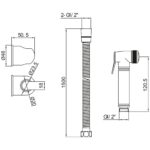 Scudo Douche Handset, Flexi & Holder Chrome
