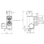 Scudo Thermostatic Vertical Valve for Douche Chrome
