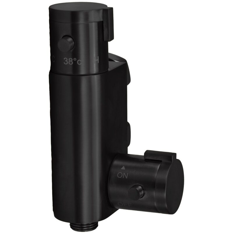 Scudo Thermostatic Vertical Valve for Douche Black